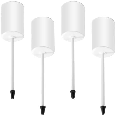 Yesaler Kerzenhalter Adventskranz Kerzenständer für Stabkerzen Weihnachten Stabkerzenhalter für Alltagskerzenm Tischgesteck 4 Stück (Weiß)