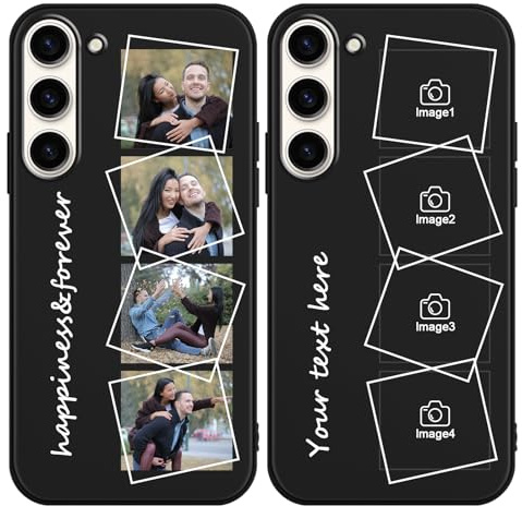 ZhuoFan Coque Personnalisée pour Samsung Galaxy S24 FE 6,7, Personnalisable Housse Étui avec Photo Image Texte Votre Propre Noir Souple Silicone TPU Antichoc Custom Case pour Samsung S24 FE