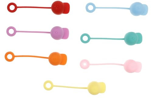 Alipis 7stücke Silikon-saugnäpfe Für Strohhalmzubehör Wiederverwendbare Trinkhalmspitzen Spitzenschutz Strohhalm-endstopfen Strohhalmkappen Für Trinkbecher Strohhalmspitzenschutz