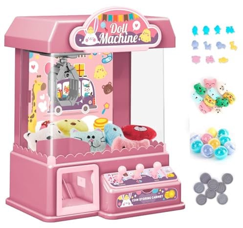 Candy Grabber Machine, Machine à Bonbons avec Mini Jouet en Peluche, Machine à sous à Pinces avec Musique, Anniversaires et Cadeaux de Noël pour Enfants 3 4 5 6 7 8 Ans