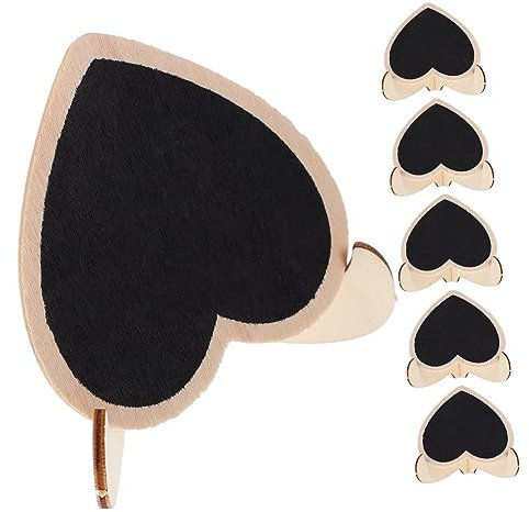 Homoyoyo 10stücke Kleiner Holzkreidetafel-herzform-spiegel Für Desktop-nachrichten Als Tischdekorations-tafel Menütafel Schautafel Für Cafés Und Restaurants