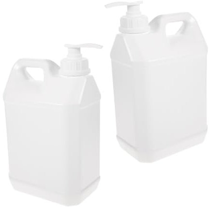 DONFAMDS 2pcs Refillable Pump Bottles for Shower Gel Lotion Hand Soap Leak Containers Efficient Pump Mechanism for Home and Travel Use