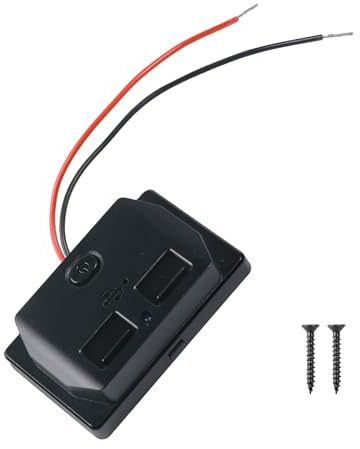Flaconi Prise de Chargeur de Voiture,Double Prise de Courant USB à Panneau de Charge Rapide 4,8 A avec Interrupteur,Convient pour 12v-24V la Voiture,Bateau,Bus,Caravane,Camping-car,Camionnette