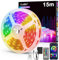 Ruban LED, Led Chambre, RGB Bande Contrôlé par APP Bluetooth ou Télécommande 44 Touches, Synchroniser avec Rythme de Musique, Bandeau pour Decoration Chambre, Gaming (15M)