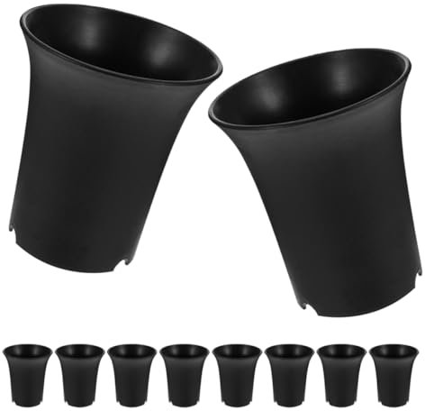 POPETPOP 10 Vasi Da in Plastica Per Piante e Orchidee Design Leggero e Drenante Vasi Decorativi Per Ed Esterno Set Da 10 Pezzi Colore Per e Fioriera