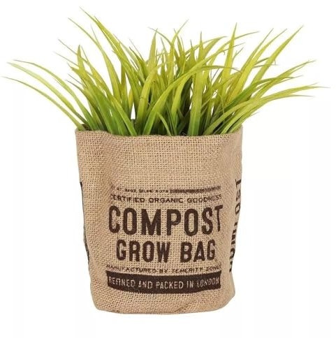 Biodegradable Grow Pot Nursery Pots - Growing Plants - Flowers Vegetable Planter - Potting Bags - Jute Fabric - Planting - pack of 2
