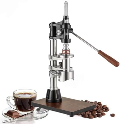 Macchina da caffè espresso manuale, pressione manuale da 16 bar, per un sapore ricco, caffettiera a leva commerciale per uso domestico e ufficio