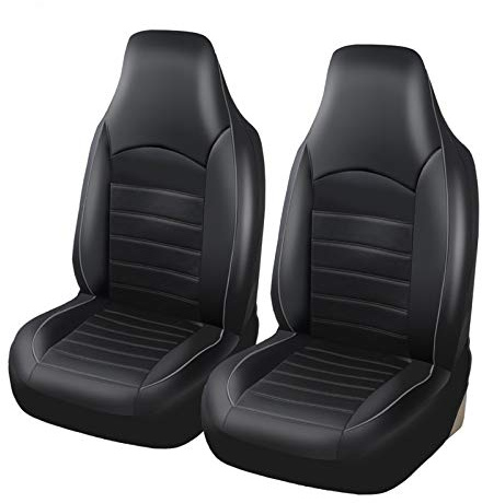 MMPZZ Autositzbezug für Cupra Ateca/Born/Formentor/Leon/Tavascan/Terramar/TCR/E-TCR, Zweiteiliger Vordersitzbezug, Rutschfester Bequemer Sitzschoner,Grey