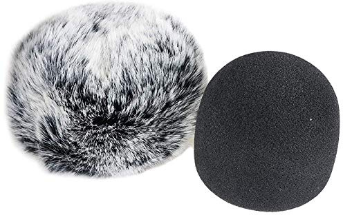 Sirxlevcy Furry Windshield Foam Microphone Windshield-for, Pro USB Microphone Windshield -Up Filter (2Pcs)
