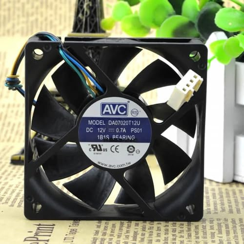 YUNHUOZ For ADDA DA07020T12U 70mm fan 7020 70x70x20mm 7cm 12V 0.70A Computer CPU 4-wire 4pin PWM air volume cooling