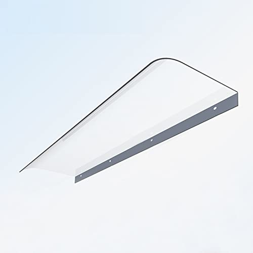 Unsichtbares Türvordach Monoblock Polycarbonatplatte Transparent Regenschutz für Garten Veranda Markise Terrassenschutz Wetterfeste Überdachung für Eingang