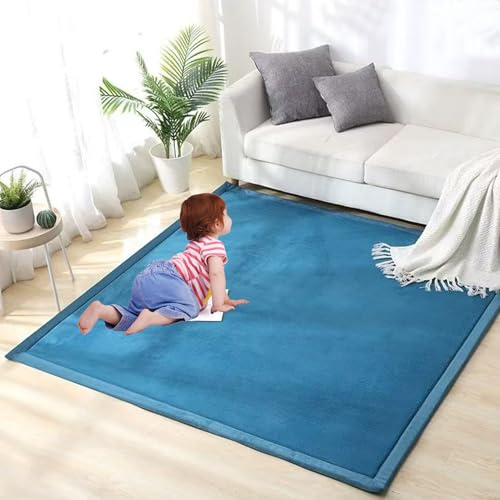 Krabbelmatte Baby Teppich 100 x 100 cm Kinderteppich Teppich Kinderzimmer Spielmatte Krabbeldecke Baby, Rutschfester Unterseite&Weicher Kurzflor, Pflegeleicht, Spielteppich Kinder, Yogateppich