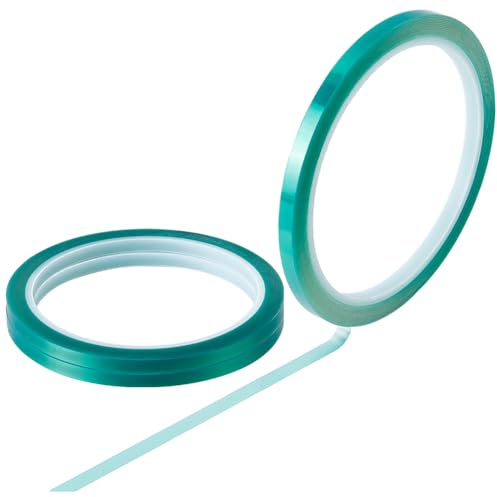 GORGECRAFT 3 Rolls Window Tint Guide Tape 33M x 5mm Green PET Glass Aid Pinstriping Tints Cutting Guide Line Tape for Windows Film Application Diy Car Auto Painting Art School Gym Marking Floor