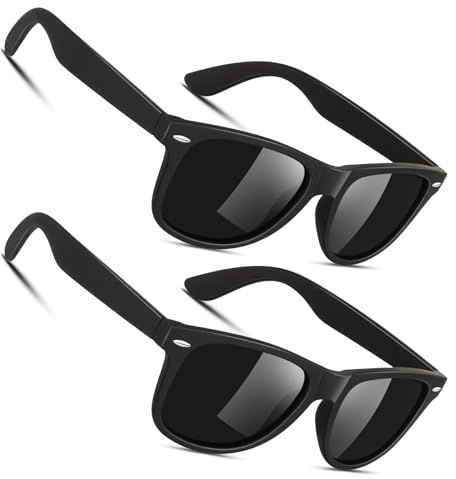 Sunier Sonnenbrille Herren Damen Polarisiert,Retro 100% UV400 Schutz | Vintage Rechteckig,Sunglasses Men, Anti Glare, Klassisch Ultraleicht Langlebig Rahmen,Fahren,Angeln,Reisen,Golf,Wandern