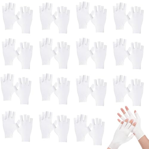 15 Paar Baumwollhandschuhe Neurodermitis Neurodermitis Handschuhe Baumwollhandschuhe Fingerlos Handschuhe Baumwolle Baumwoll Handschuh Weiß Geeignet Für Hand-Spas Nagelstudios Sport Radfahren