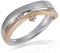 Goldmaid Damen-Ring Weissgold u. Rotgold 585 Bicolor 4 Diamanten 52 Pa R4264RG52 Brillanten Diamantring Verlobung