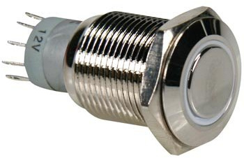 VS-ELECTRONIC - 300610 Drucktaster, 0.5A/230 V, SPDT, Weiß R1600W