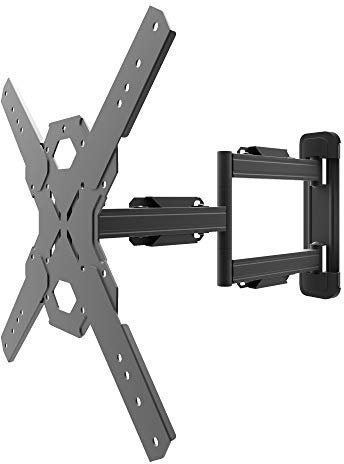 Kanto PS300 Full Motion Articulating TV Wall Mount for 26-inch to 60-inch TVs | Low Profile & 22 Extension | VESA Compatible up to 400 x 400 | Black