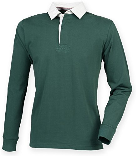 Front Row Mens Premium Long Sleeve Rugby Shirt/Top (XL) (Bottle)