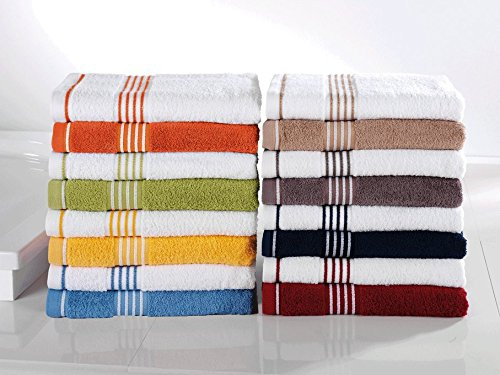 Gözze Handtuch Rio - TOWEL - Gelb/Weiß - Baumwolle - Badehandtuch