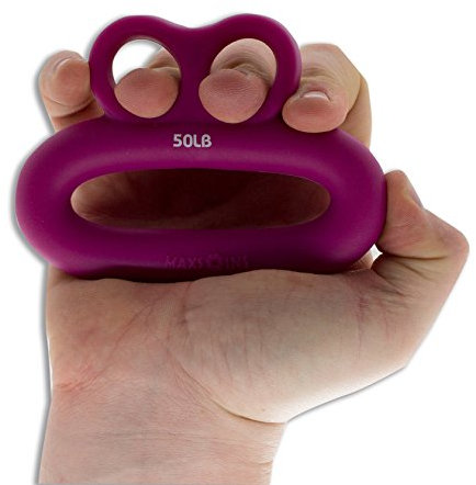 AFH-Webshop Handtrainer und Fingertrainer | Smiley | 4 Verschiedene Widerstände (Burgund = sehr stark)
