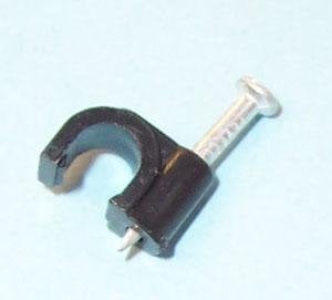 PRO POWER Round 3.5MM BLK Round Cable Clips Black 3.5mm 100 Pack