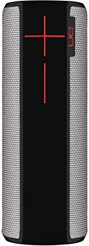 Ultimate Ears Boom 2 Tragbarer Bluetooth-Lautsprecher, 360° Sound, Wasserdicht und Stoßfest, App-Navigation, Kann mit weiteren Lautsprechern verbunden werden, 15-Stunden Akkulaufzeit - Grau/Schwarz