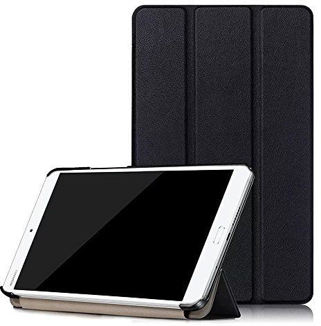 Kepuch Custer Funda para Huawei Mediapad M3 8.4,Slim Smart Cover Fundas Carcasa Case Protectora de PU-Cuero para Huawei Mediapad M3 8.4 - Negro