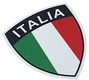 Vinilo adhesivo para coche con diseño de la bandera de Italia (12 x 10 cm)