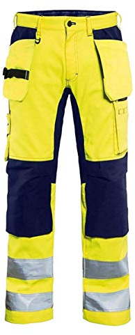 Blaklader 15521811 Hochsichtige Hose mit Stretch, Gelb/Marine, grootte C156