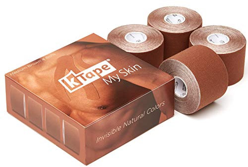 K-Tape® My Skin Medium Brown Box of 4 (4 Rollen, à 5cm x 5m)