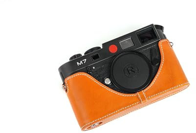 Handgemachte echte Leder Half Camera Case Tasche für Leica M7 M6 Sandy Brown Farbe