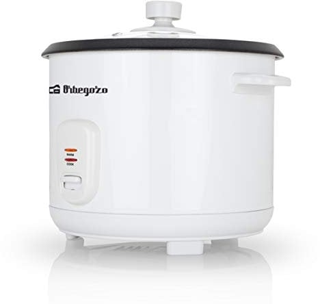 Orbegozo CO 3031 - Arrocera y vaporera, 1,8 litros de capacidad, olla de aluminio antiadherente, protección contra ebullición en seco, tapa de cristal templado, 700 W de potencia