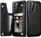 Coolden Compatible with Samsung S21 Case Wallet Case Shockproof Case with Card Holder Flip Folio Soft PU Leather Magnetic Closure Protective Case Cover Compatible with Samsung Galaxy S21 (Black)