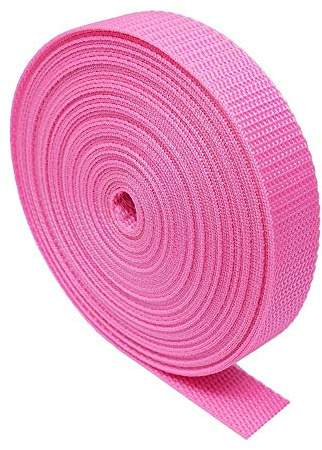 The Bead Shop Strapazierfähiges Gurtband, 5 m, für Rucksack/Rucksäcke, Gepäck/Fracht, Gürtel, rose, 20 mm