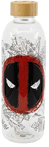 Stor Dead Pool Joven Adulto Botella de Cristal Grande, 1030 ml Capacidad