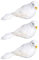 Cabilock 3 Stücke Künstliche Vögel mit Feder und Clips Taube Dekofigur Styropor Tiere Form Schaum Gartenfiguren Gartendeko Figuren Garten Deko Miniatur Ornamente Hochzeit Dekoration (Weiß)