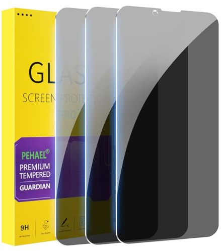 PEHAEL 3 Pack for iPhone 17e/iPhone 16e/iPhone 14/iPhone 13/iPhone 13 Pro Privacy Screen Protector Full Coverage Anti-Spy Tempered Glass Film 9H Hardness Easy Installation Bubble Free [6.1 inch]