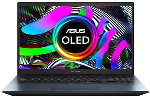ASUS Vivobook Pro 15 M3500QC 15.6-inch Full HD OLED Laptop (AMD Ryzen 9-5900HX, Nvidia GeForce RTX 3050, 16 GB RAM, 1TB SSD, Backlit Keyboard, Windows 11), Queit Blue