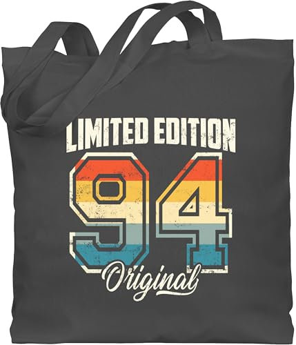 Baumwolltasche - 30. Geburtstag - Limetd Edition 1995 Original Retro Vintage Dreißigster - Unisize - Dunkelgrau - lustige geschenke zum 30 1994 geschenk 30th birthday thirty bag frau geschenkbeutel