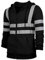 AUBIG Herren Sicherheitsjacke Kapuzen Sweatshirt Reflektierend Jacke Warnjacke Verkehr Arbeitsjacke Warnschutzjacke Schwarz 4XL