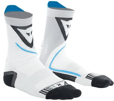 Dainese Dry Mid Socks, Motorbike Socks, for Men and Women, Black/Blue, 4547