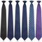 Janmercy 6 Stück Krawatten zum Anklippen für Herren, einfache Krawatte, gestreift, einfarbig, kariert, Punkte, gemischte Lot, Krawatte für Büro, Schule, 50,8 cm, Eleganter Stil, about 20 inches/ 51 cm