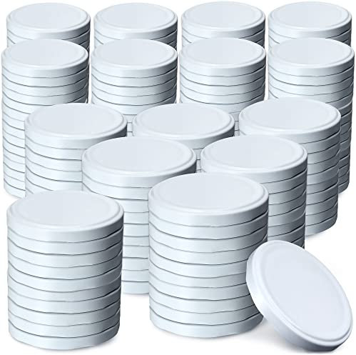 KADAX 200er Set Schraubdeckel Ø 66 mm in Weiß – Ersatzdeckel für Einmachgläser & Vorratsgläser, luftdicht & auslaufsicher