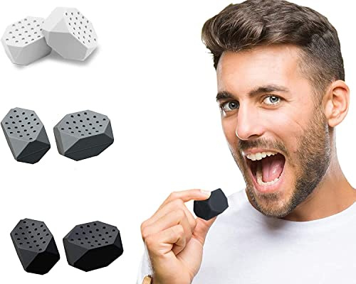 ZNDIJE Kiefertrainer, 3 Widerstandsstufen (6 Stück), Black, Unisex, 1.25 x 0.86 inches, Erwachsene, Männer und Frauen
