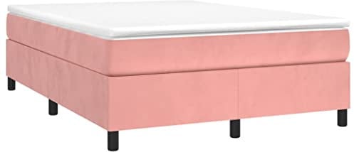 vidaXL Cadre de lit sans Matelas Rose 140x190 cm Velours