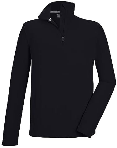 killtec Herren Fleeceshirt mit Stehkragen und Reißverschluss KSW 99 MN FLC SHRT, schwarz blau, 3XL, 40878-000