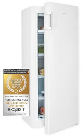 Exquisit Gefrierschrank GS230-H-010E weiss | 165 l Nutzinhalt | 4*-Gefrieren | Türanschlag wechselbar | Standgerät