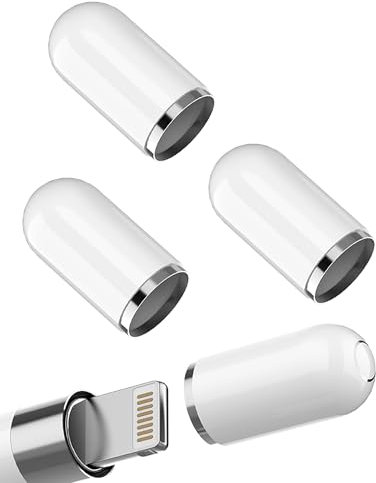 Magnetische Ersatzkappen für Pencil der ersten Generation, Zubehör (4 Pack), Stiftkappen für Apple Pencil der 1. Generation, kompatibel mit Apple Pencil der ersten Generation