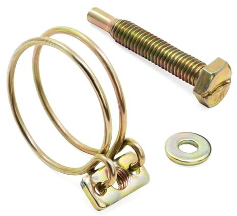 12 Pcs Double Wire Hose Clips Adjustable, Stainless Steel Hose Clamps for Securing Hose Connections Home Gas Pipe Flexible Hose Pipe Tube Water Pipes